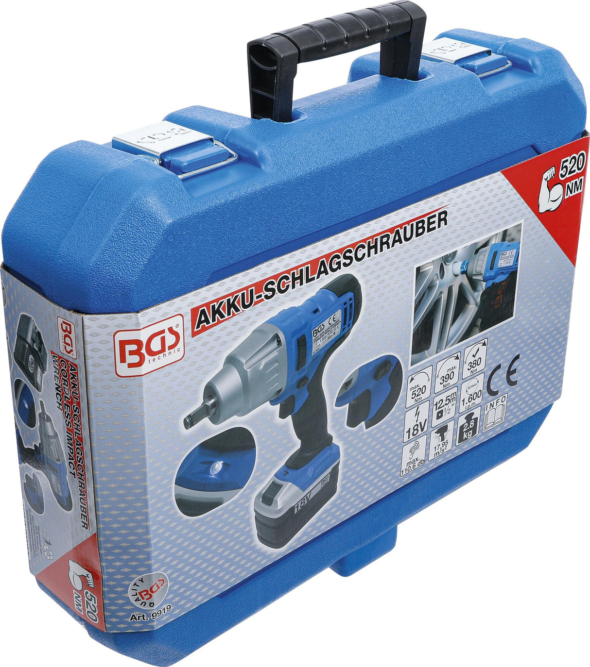 CORDLESS IMPACT WRENCH | 520 NM | MAX. 1.600 RPM | 18 V (9919)