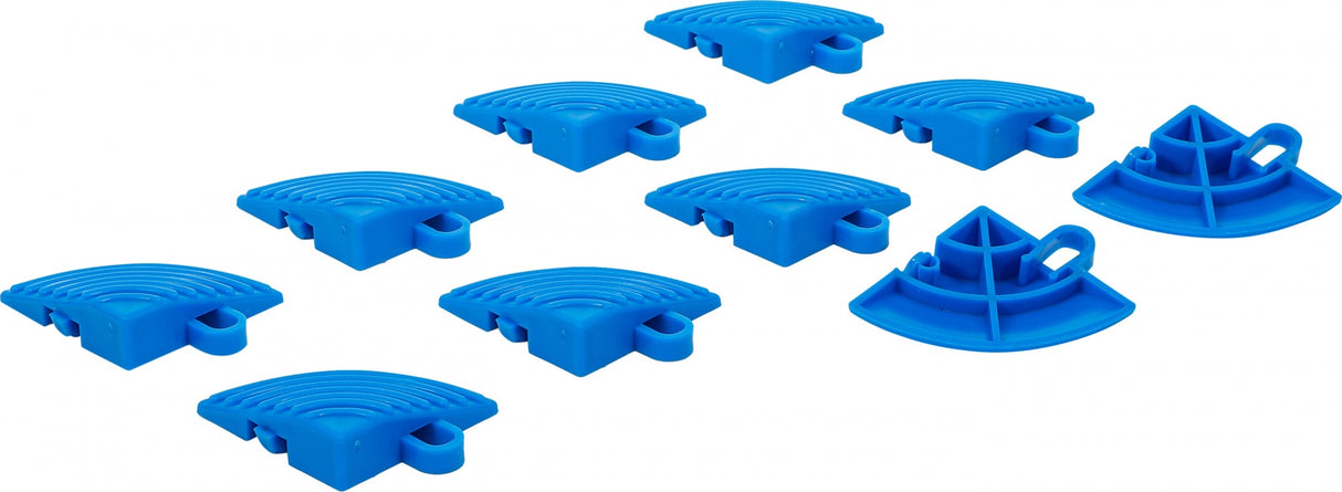 PLASTIC TILES-CORNER ELEMENT-SET | CLICK-SYSTEM | 57 X 57 X 18 MM | 10-PCS. (74548)