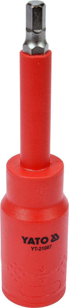 INSULATED BIT FOR ELECTRICIAN H6X120 MM, 1/2" VDE (YT-21087)