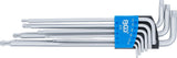 L-TYPE WRENCH SET | EXTRA LONG | T-STAR (FOR TORX) WITH BALL HEAD T10 - T50 | 9 PCS. (819)