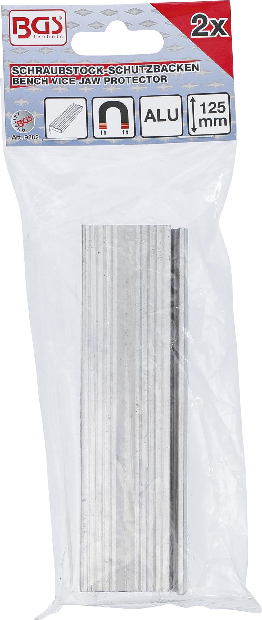 BENCH VICE JAW PROTECTORS | ALUMINIUM | 125 MM | 2 PCS. (9282)