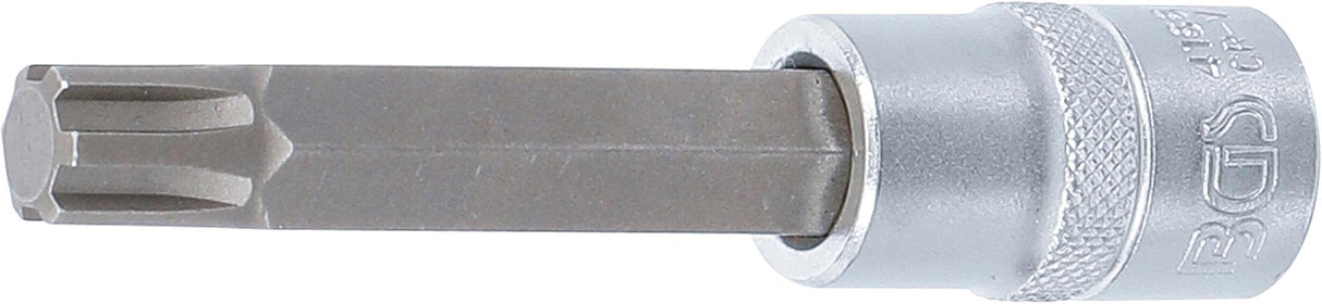 BIT SOCKET | LENGTH 100 MM | 12.5 MM (1/2") DRIVE | SPLINE (FOR RIBE) | M12 (4166)