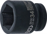 IMPACT SOCKET, HEXAGON | 20 MM (3/4") DRIVE | 34 MM (5634)