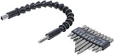 BIT SET WITH FLEXIBLE SHAFT | 6.3 MM (1/4") DRIVE | 11 PCS. (20804)