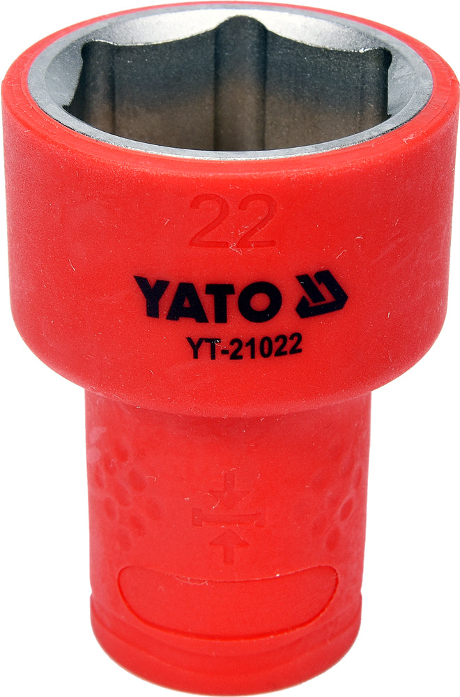 INSULATED HEXAGONAL SOCKET 22MM 3/8" VDE (YT-21022)