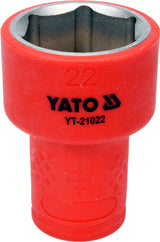 INSULATED HEXAGONAL SOCKET 22MM 3/8" VDE (YT-21022)