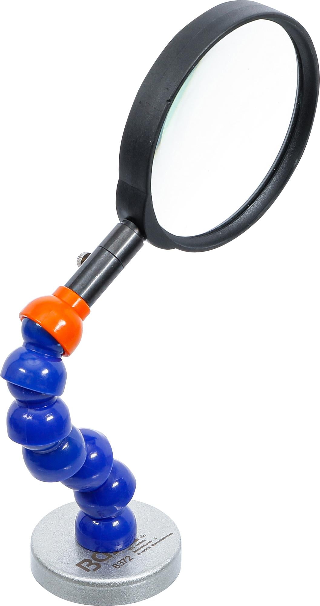 MAGNIFIER WITH FLEXIBLE ARM AND MAGNETIC FOOT (8372)