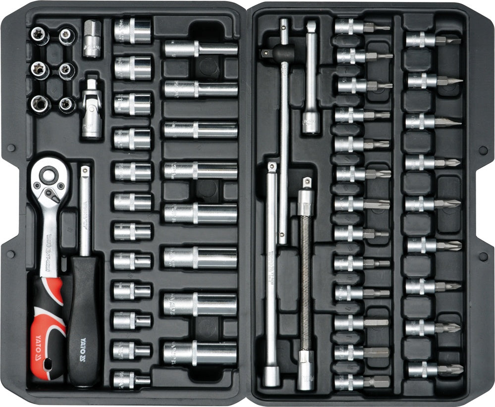 SOCKET SET 1/4" 56PCS (YT-14501)