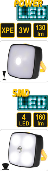 HEADLAMP 3W LED AND 4 SMD LED RECHARG. (88677)