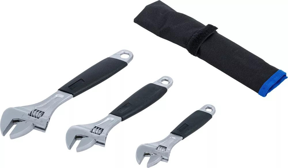 ADJUSTABLE WRENCH WITH SOFT RUBBER HANDLE | 3 PCS. (1446)