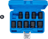 IMPACT SOCKET SET, HEXAGON | 12.5 MM (1/2") DRIVE | 10 - 24 MM | 10 PCS. (5205)