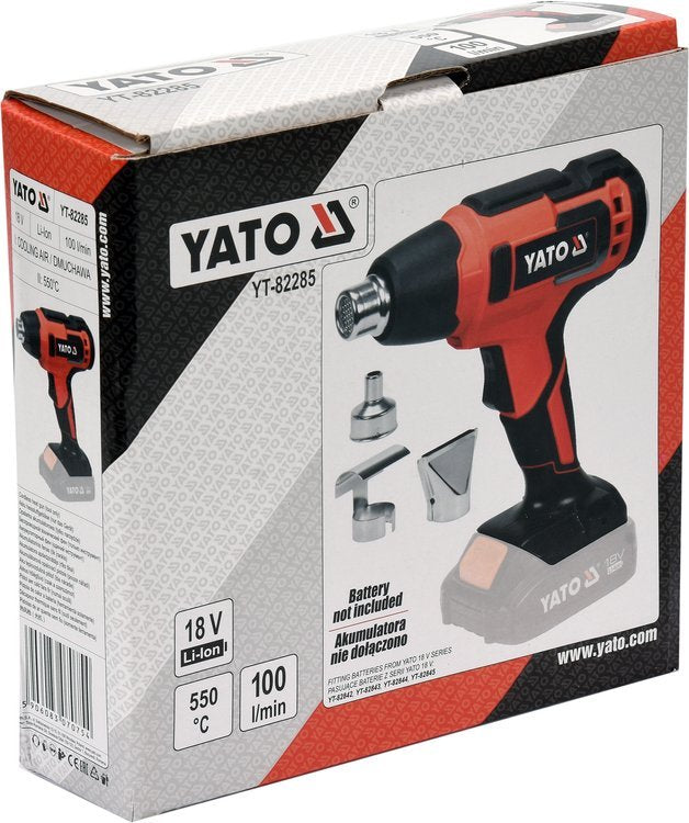 HEAT GUN 18V 550° II SPEED - BODY (YT-82285)
