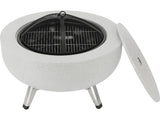 STEEL FIRE PIT 3IN1 WITH GRID 43.5CM (99718)