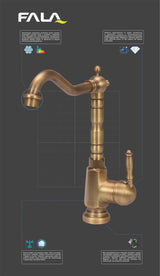 SINGLE-LEVER SINK MIXER RETRO BRONZE 3 (75832)