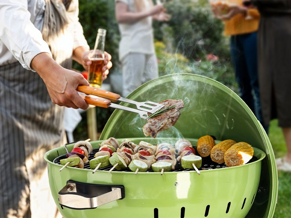 CHARCOAL BBQ, ROUNDED, 54CM GREEN (YG-20303)
