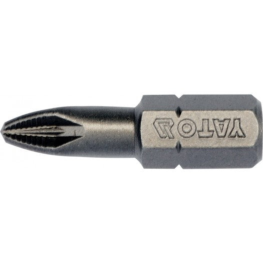 SCREWDRIVER BITS 10PCS  PZ2X25MM S2 (YT-04712)