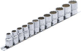 SOCKET SET, 12-POINT | 10 MM (3/8") DRIVE | 8 - 19 MM | 12 PCS. (9105)