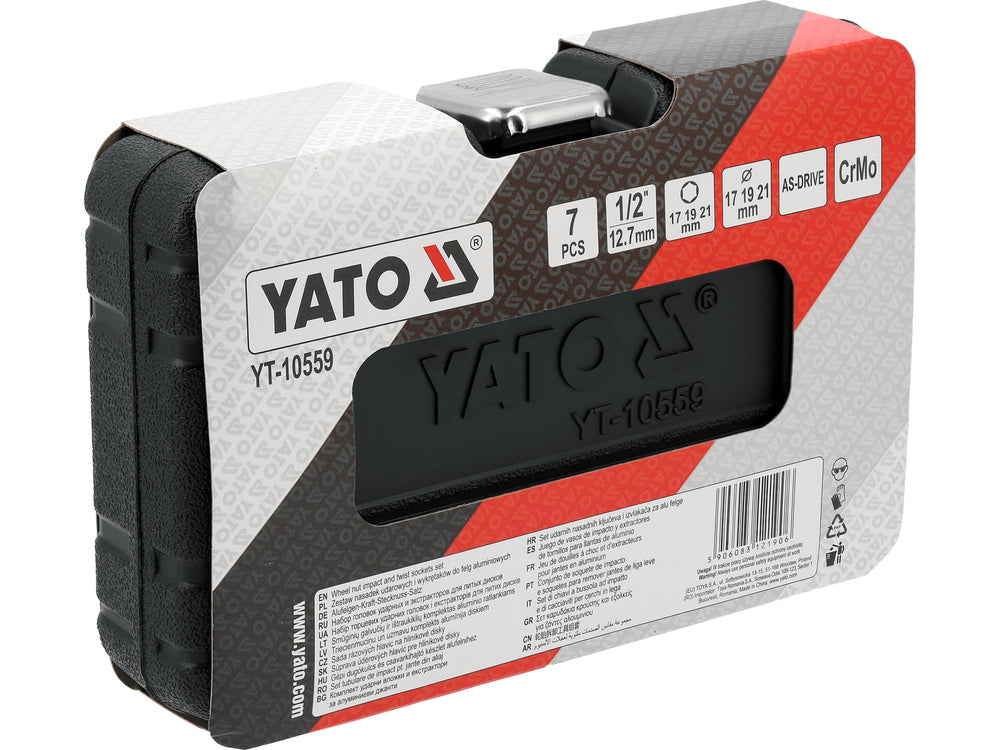 WHEEL NUT AND TWIST SOCKET SET 1/2" 7PCS (YT-10559)