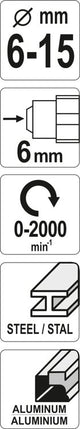 ROTARY FILE FOR METAL 6-15MM (YT-61701)