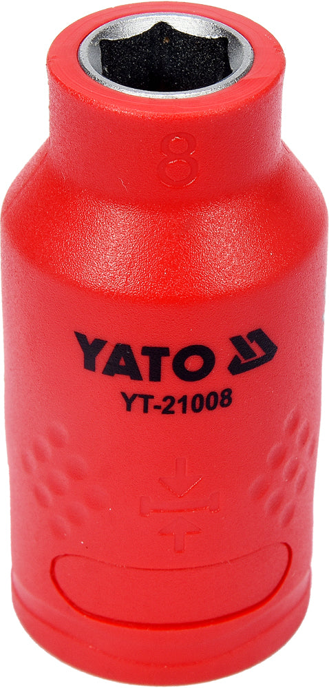 INSULATED HEXAGONAL SOCKET 8MM 3/8" VDE (YT-21008)