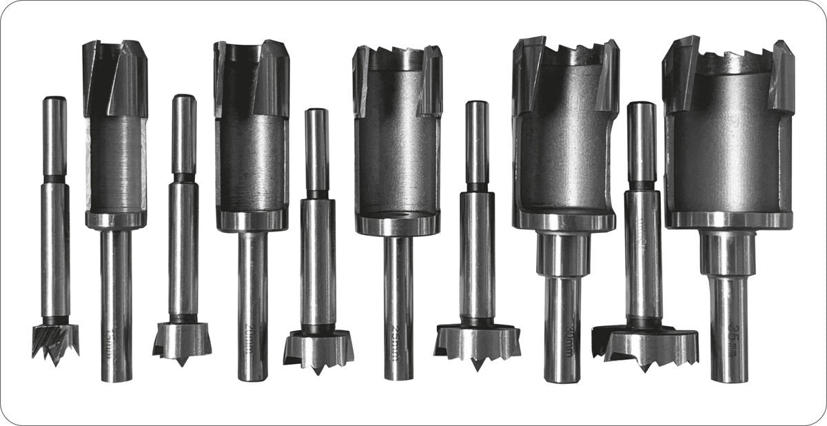 10PCS PLUG & FORSTNER CUTTER 15-35MM (YT-33837)