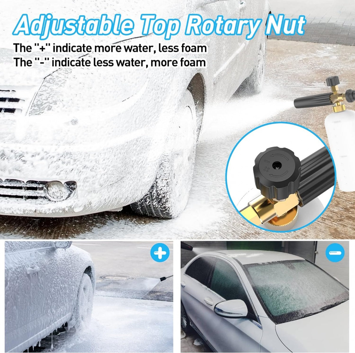FOAM GENERATING GUN | SNOW FOAM | ALUMINUM | 1L (WG1A)