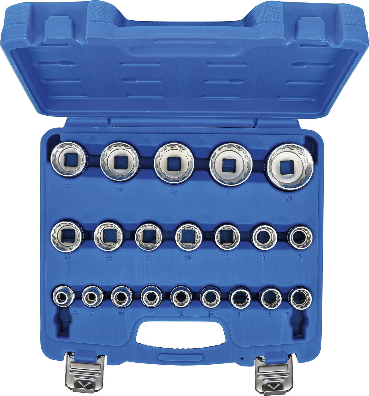 SOCKET SET, 12-POINT | 12.5 MM (1/2") DRIVE | 8 - 36 MM | 21 PCS. (2267)