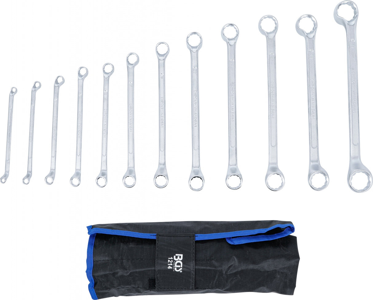 DOUBLE RING SPANNER SET | OFFSET | 6 X 7 - 30 X 32 MM | 12 PCS. (1214)