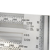 MARKING / SCRIBING RULER | STAINLESS STEEL | T-SHAPED | 200 MM (SR200)