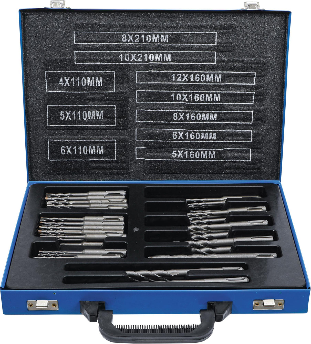 HAMMER DRILL SET | SDS SHAFT | CARBIDE TIPPED | 4 - 12 MM | 56 PCS. (7894)