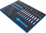 TOOL TRAY 3/3: SOCKETS / COMBINATION SPANNERS | INCH SIZES | 90 PCS. (4020)