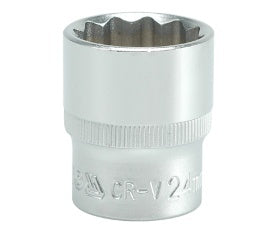 SOCKET 24MM 1/2" 12PT CV  REGULAR (YT-1286)