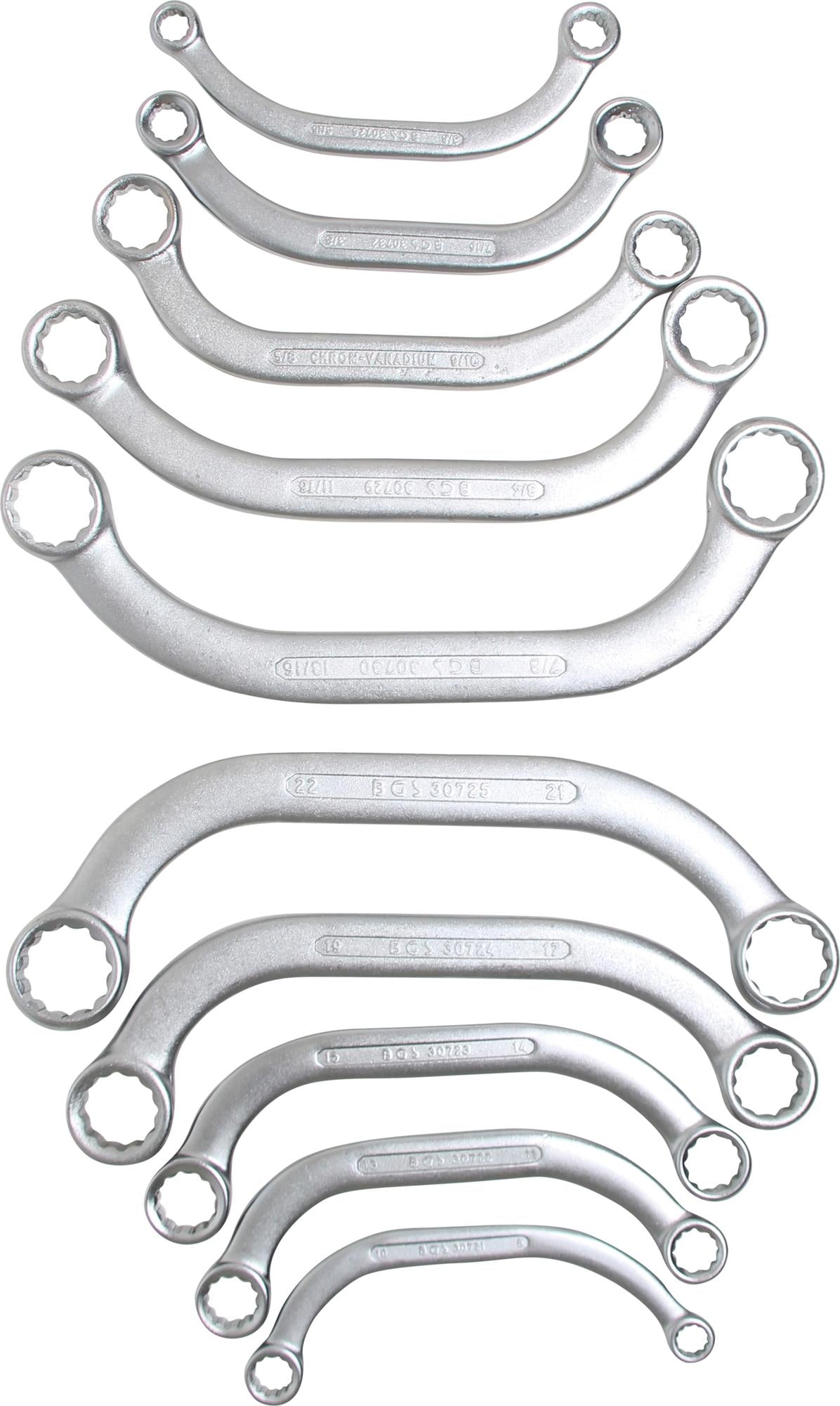 COMBINATION SPANNER ASSORTMENT | INCH / METRIC SIZES | 50 PCS. (32500)