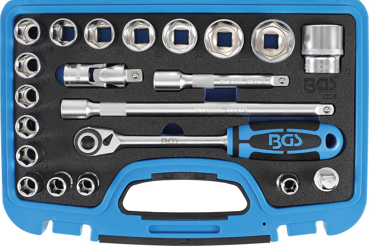 SOCKET SET | 12.5 MM (1/2") | 10 - 32 MM | 21 PCS. (2225)