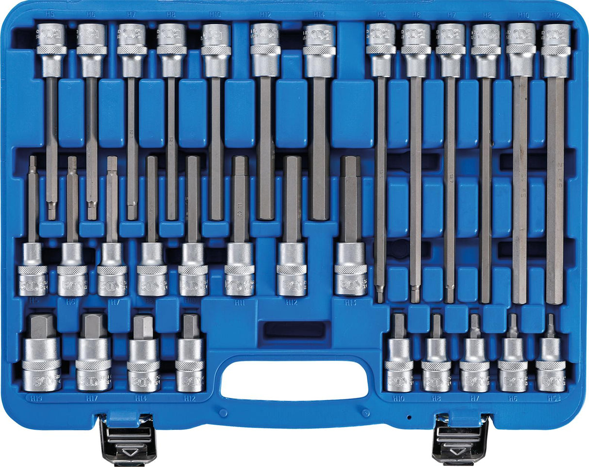 BIT SOCKET SET | 12.5 MM (1/2") DRIVE | INTERNAL HEXAGON | 30 PCS. (5181)