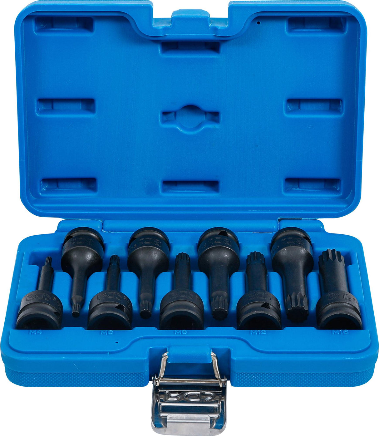 IMPACT BIT SOCKET SET | 12.5 MM (1/2") DRIVE | SPLINE (FOR XZN) M4 - M16 | 9 PCS. (5482)