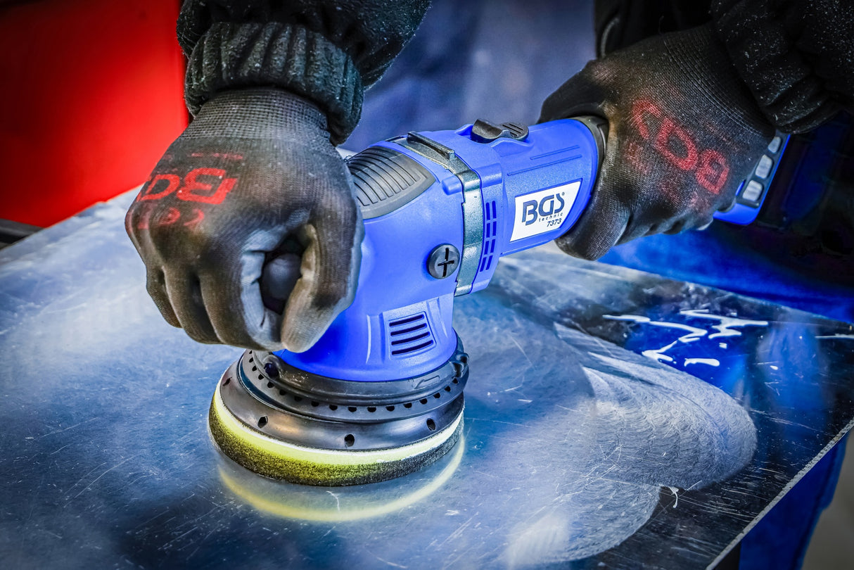 CORDLESS ECCENTRIC POLISHER SET | BRUSHLESS | 18 V | WITH RECHARGEABLE BATTERY AND QUICK CHARGER (7394)