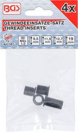 THREAD INSERTS | M8 X 1.0 | FOR BGS 167 | 4 PCS. (167-1)