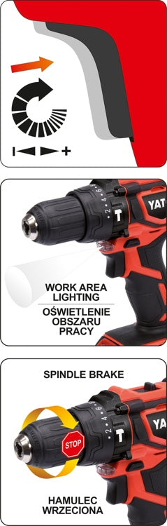 DRILL DRIVER 18V 40NM - BODY (YT-82781)