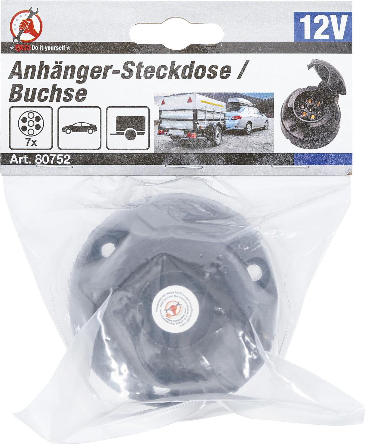 TRAILER SOCKET | 7 CONNECTION PINS (B80752)