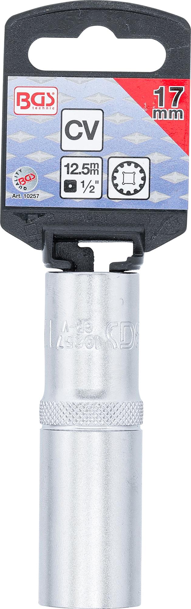 SOCKET, GEAR LOCK, DEEP | 12.5 MM (1/2") DRIVE | 17 MM (10257)