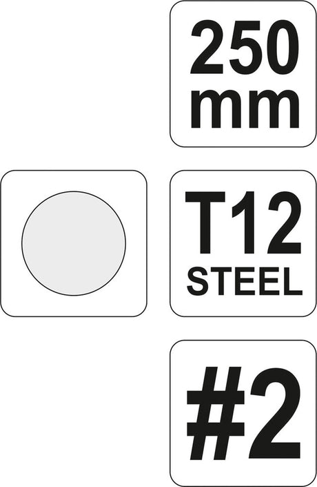 STEEL FILE 250MM #2 ROUND (YT-6232)