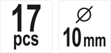 17PCS 10MM DOWEL KIT (YT-44113)