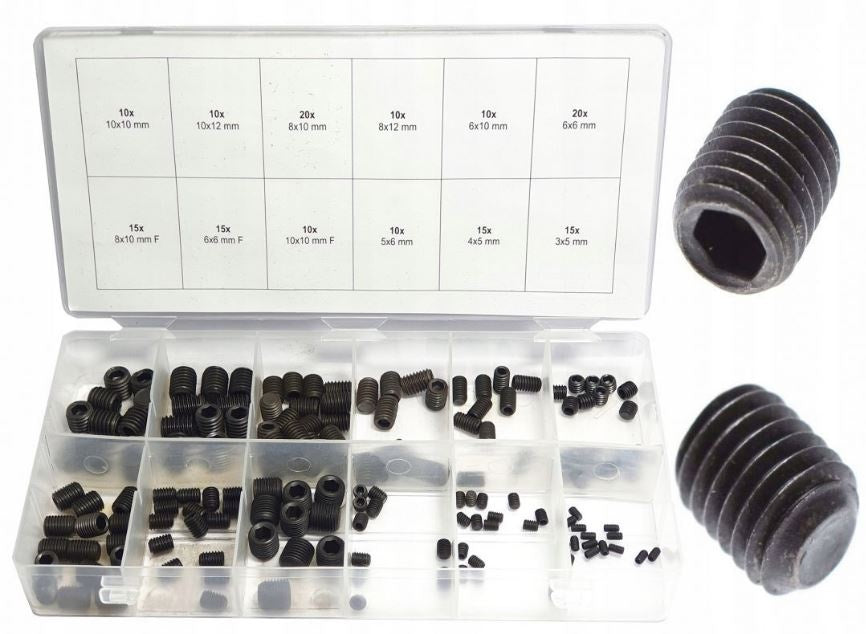 HEADLESS SCREW SET HEX | 160 PCS. (SK01056)