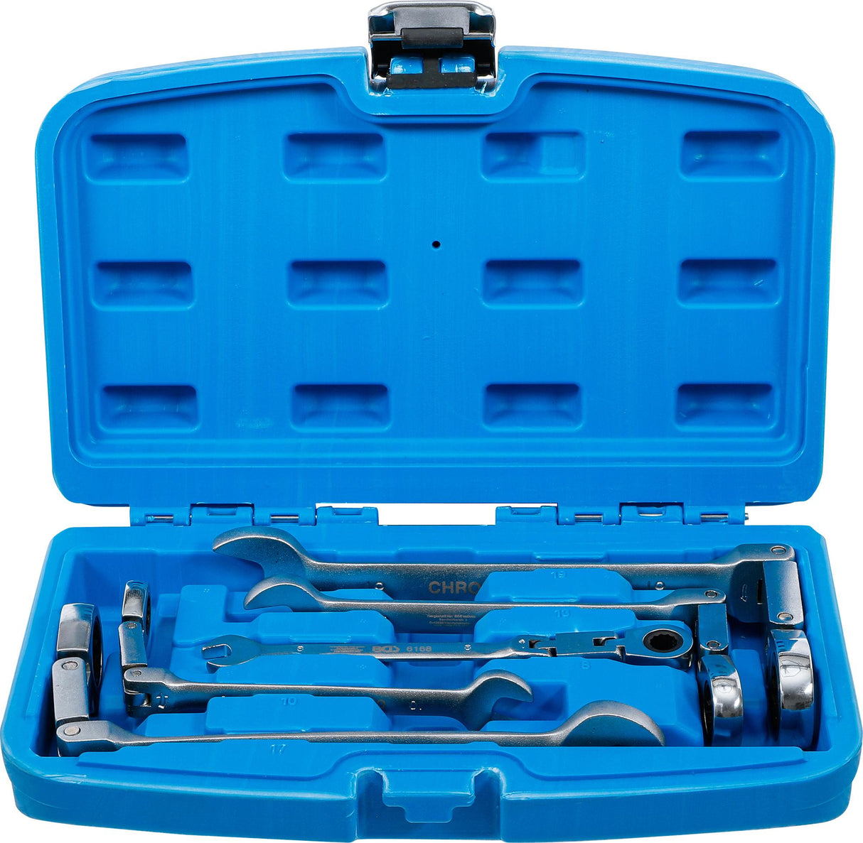 DOUBLE-JOINT RATCHET COMBINATION WRENCH SET | ADJUSTABLE | 8 - 19 MM | 5 PCS. (6181)