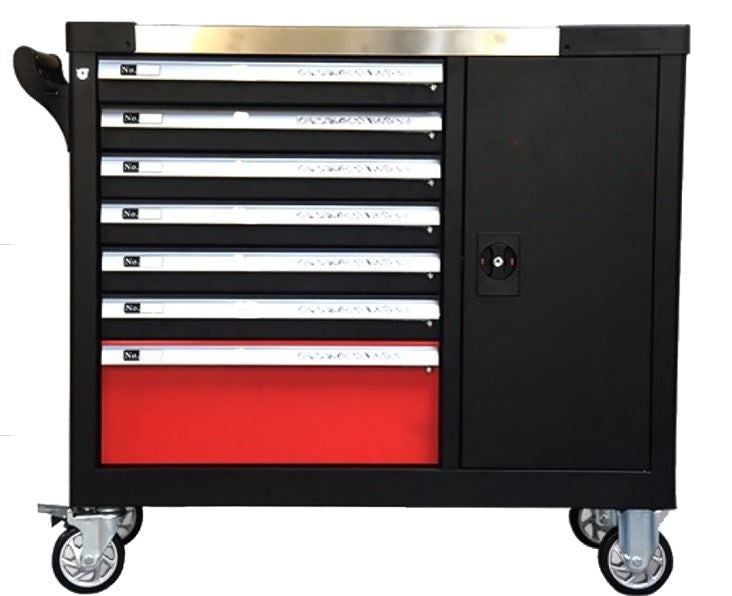 TOOL CABINET ON CASTERS XXL MAX | WITH TOOLS | 7 DRAWERS / 1 DOOR | 298 TOOLS (H70078)