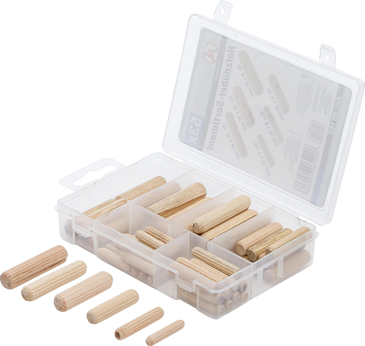 WOODEN DOWEL ASSORTMENT | Ø 5-10 MM | 53 PCS. (88162)