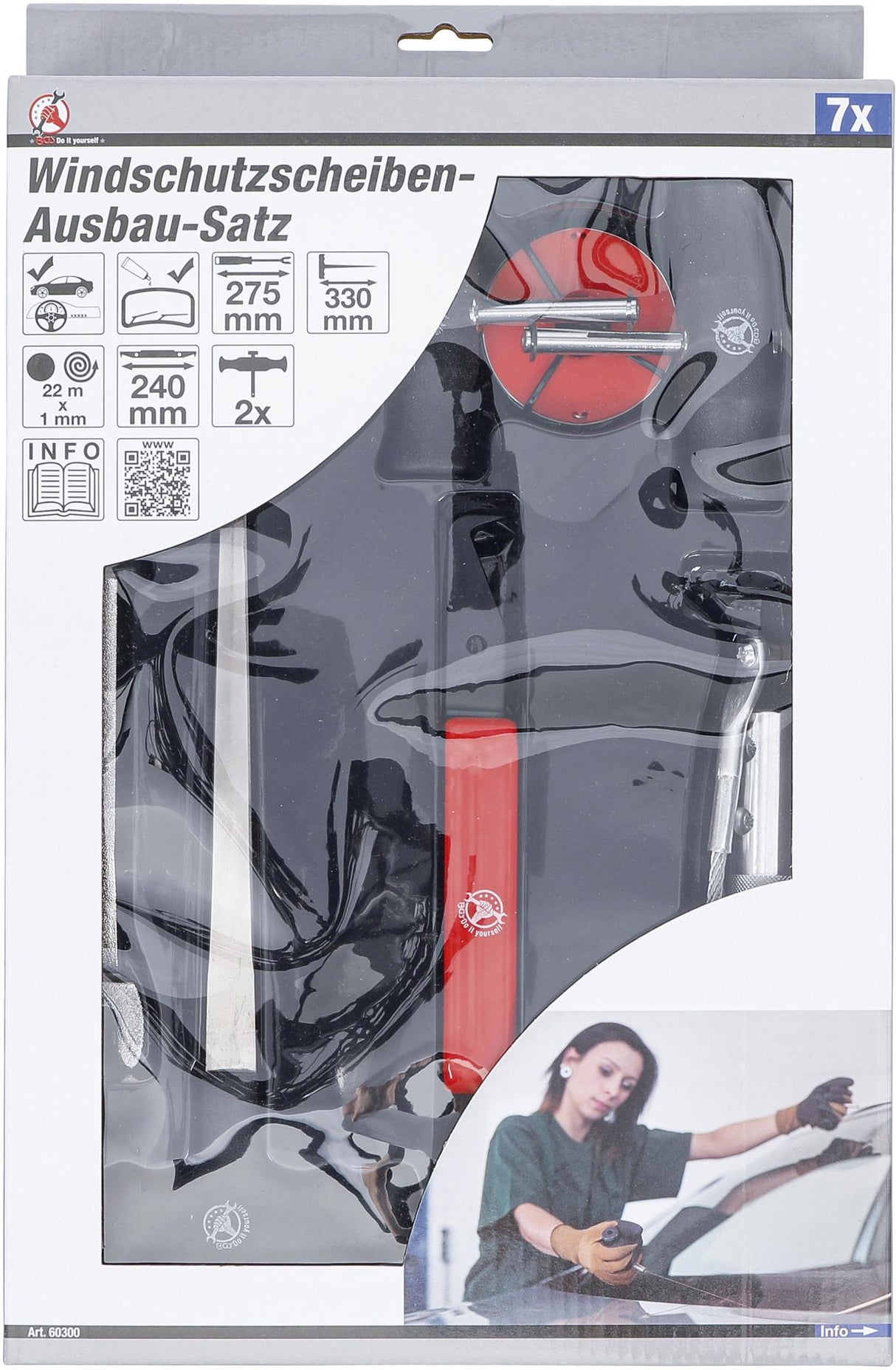 WINDSCREEN REMOVAL SET | 7 PCS. (60300)