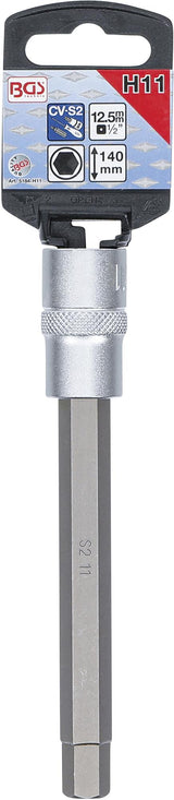 BIT SOCKET | LENGTH 140 MM DRIVE | 12.5 MM (1/2") DRIVE | INTERNAL HEXAGON 11 MM (5184-H11)
