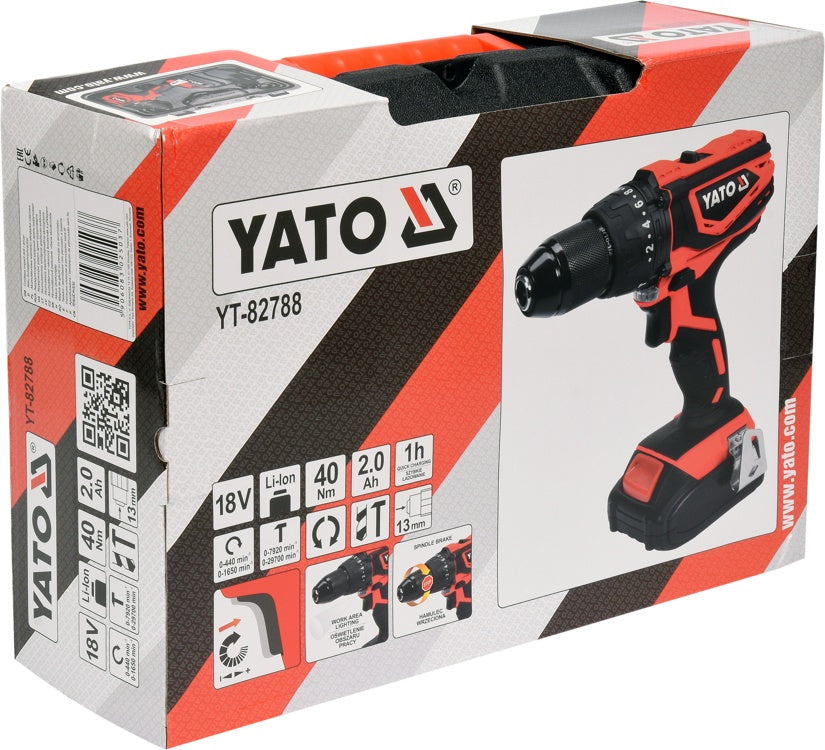 CORDLESS IMPACT DRILL / DRIVER | LI-ION 18V 2.0AH (YT-82788)